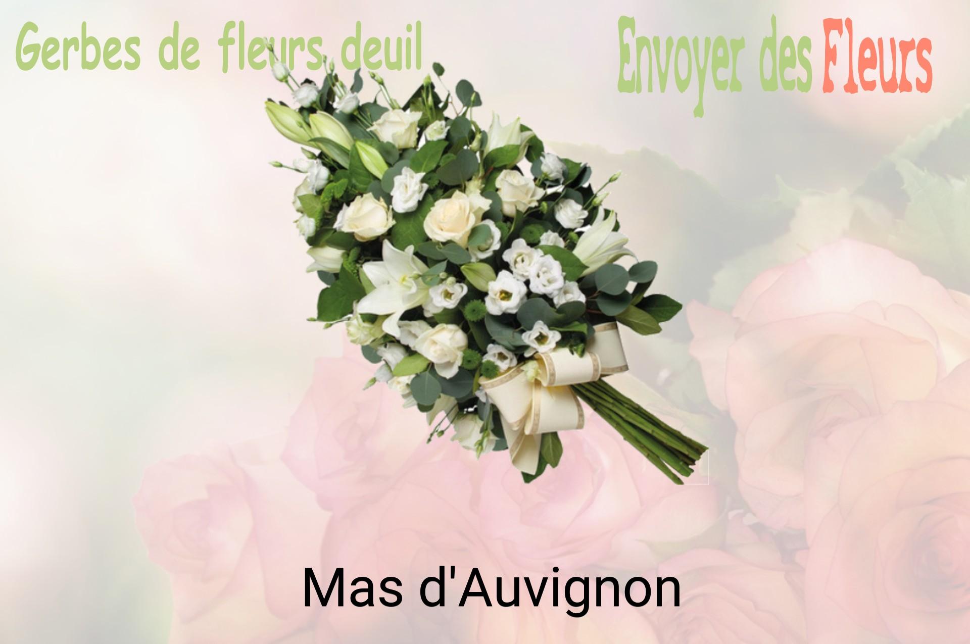 Gerbe de fleurs de deuil livrée à Mas-d'Auvignon